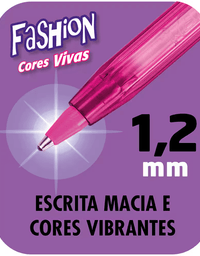 Caneta Esferográfica Bic Fashion 1.2mm 10 cores 9308586 - BIC
