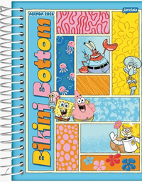 Agenda Diária 352 Pág. 2026 Bob Esponja 133x178mm - Jandaia
