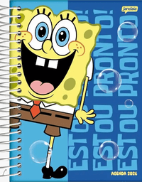 Agenda Diária 352 Pág. 2026 Bob Esponja 133x178mm - Jandaia
