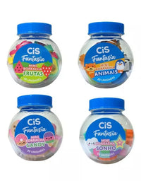 Mini Borracha no Potinho Formatos Fantasia 20 Unidades - Cis
