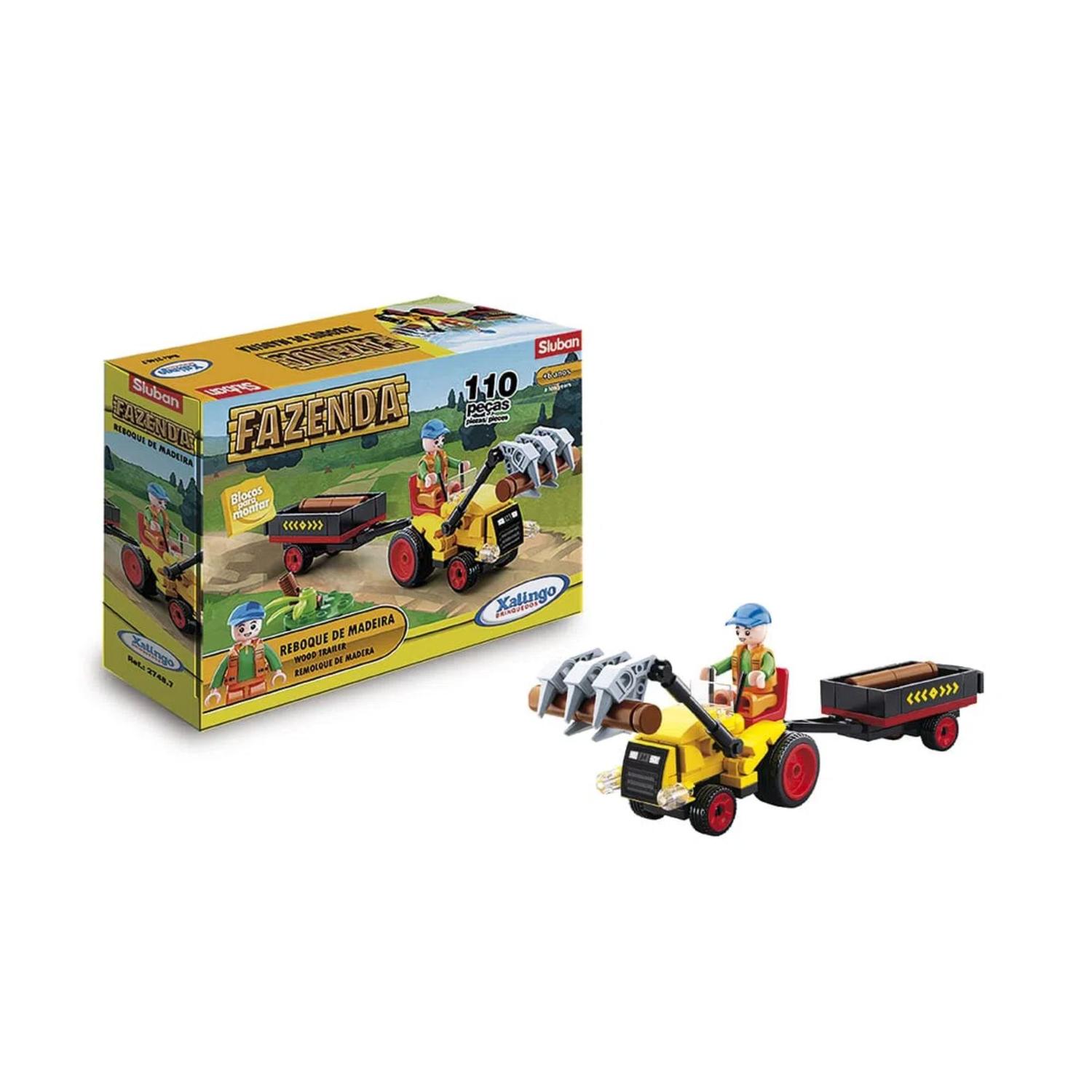 Bloco de Montar Fazenda Reboque de Madeira 2748.7 Xalingo