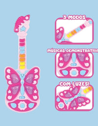 Guitarra Musical Infantil Borboleta DMT5380 - Dm Toys
