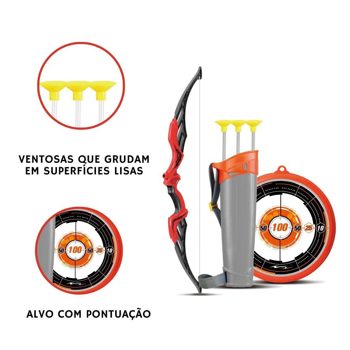 Arco e Flecha Super Mira Vermelho ZP01185 - Zoop Toys