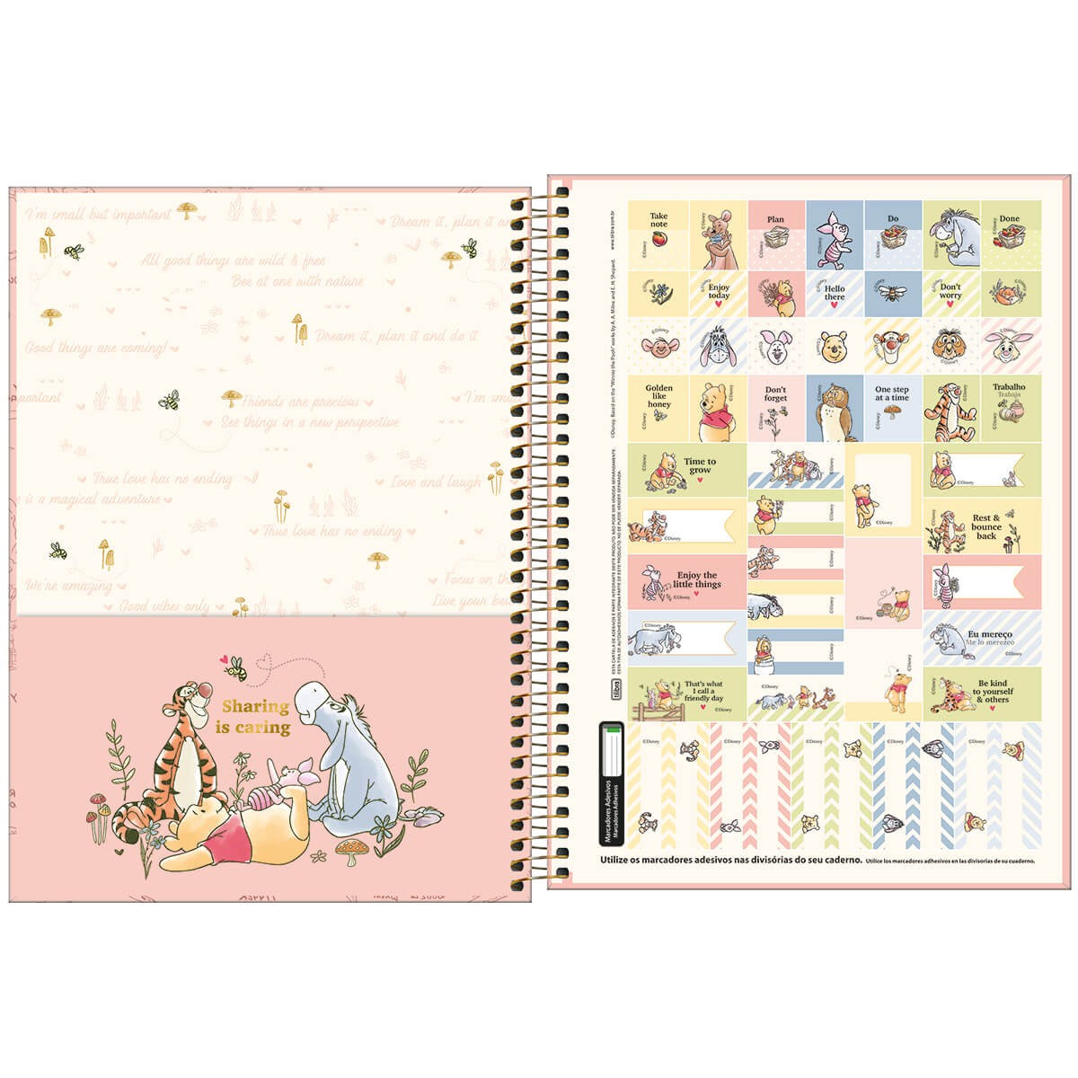 Caderno Univ. 160 Folhas Pooh Conect 30829 - Tilibra