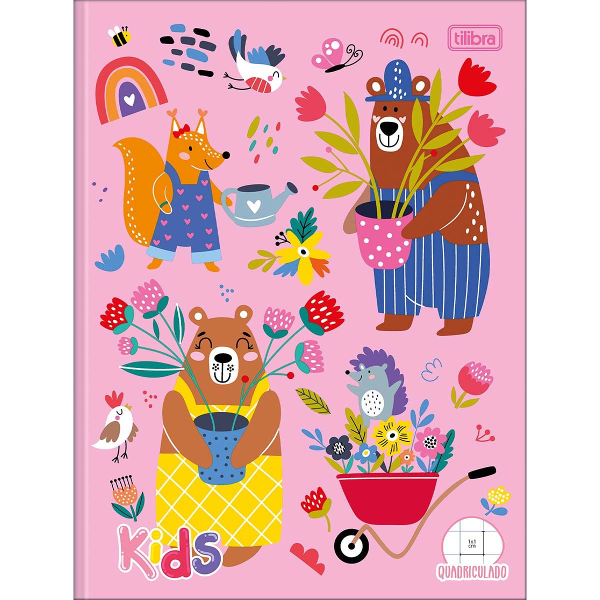 Caderno Brochura Quadriculado 1x1 cm 40 Folhas 187mm X 245mm - Tilibra