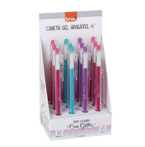 Caneta Gel Apagável 0.7mm Glitter Retrátil CA0203 - BRW