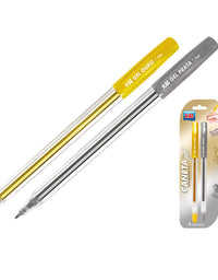 Kit Caneta Esferográfica Gel 1.0mm Prata + Ouro KZ98126 Kaz
