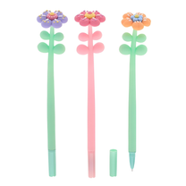 Caneta Gel Love Flowers 0.5mm Escrita Preta 1332 - Molin