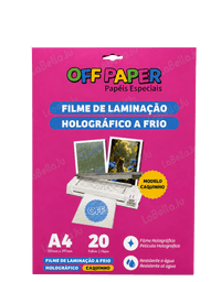 Filme de Laminação Holográfico Caquinho A Frio A4 20 Folhas 100085 - Off Paper
