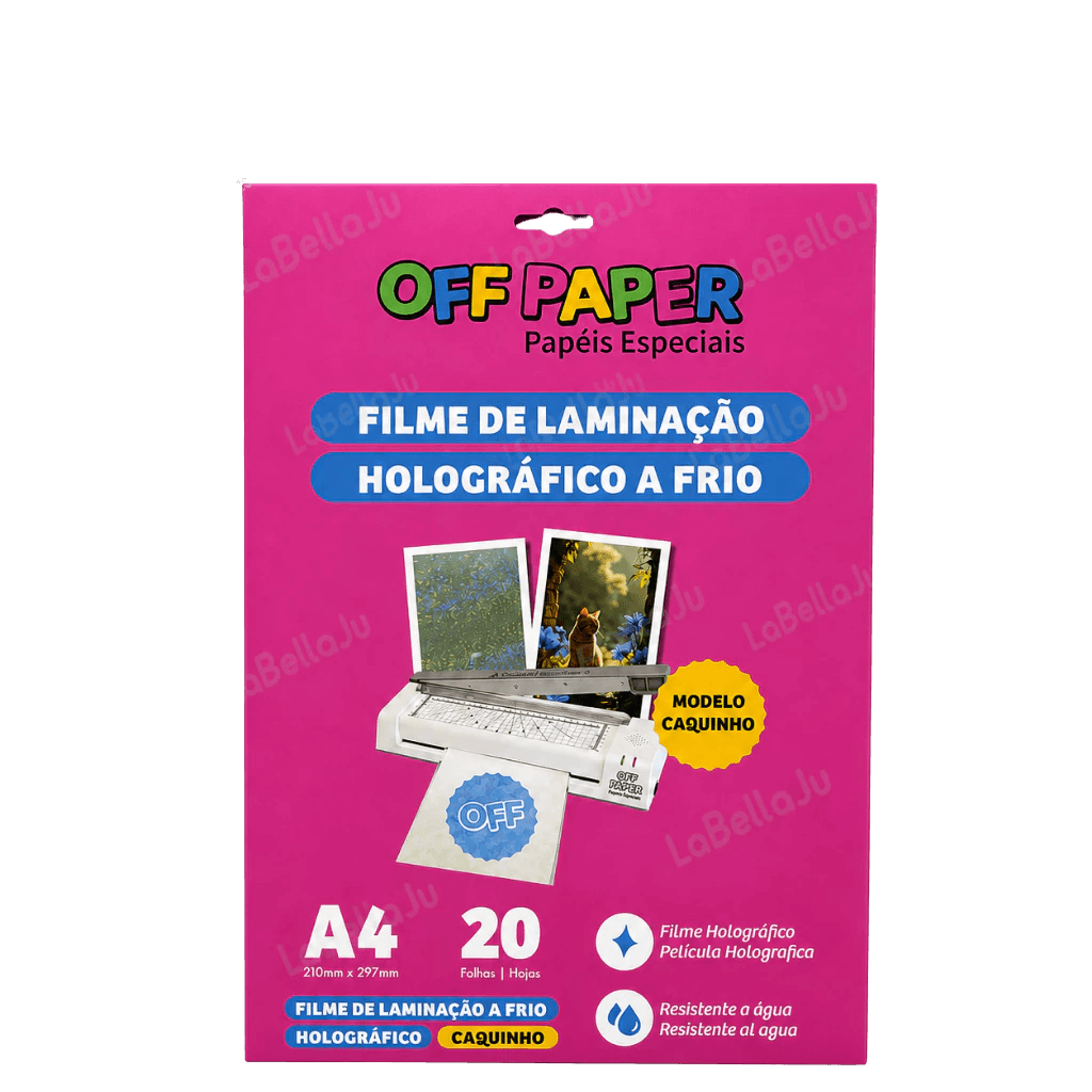 Filme de Laminação Holográfico Caquinho A Frio A4 20 Folhas 100085 - Off Paper