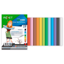 Bloco Color Set Eco Cores 12 Cores 24 Folhas A4 210x297mm - Novaprint