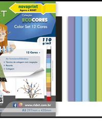 Bloco Color Set Eco Cores 12 Cores 24 Folhas A3 297x420mm - Novaprint
