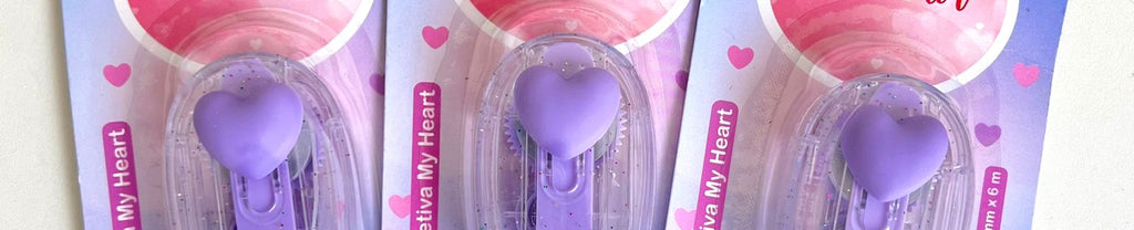 Fita Corretiva Roller Com Amor Lilás FF6504 - Fofy