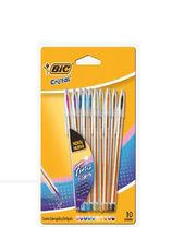 Caneta Esferográfica Escrita Fina 0,8mm Cristal Fashion 10 Cores 9310336 - Bic