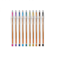 Caneta Esferográfica Escrita Fina 0,8mm Cristal Fashion 10 Cores 9310336 - Bic
