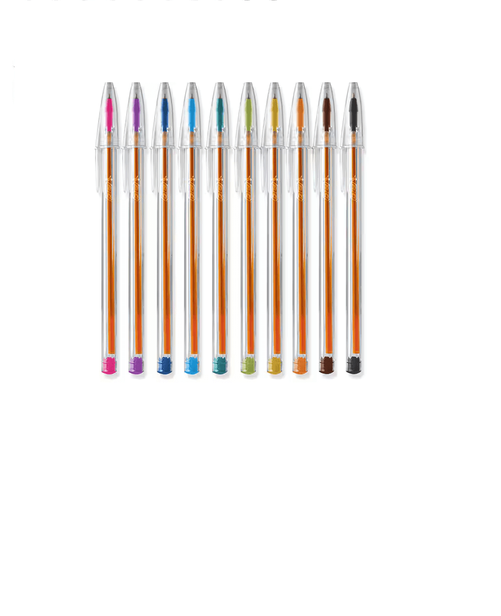 Caneta Esferográfica Escrita Fina 0,8mm Cristal Fashion 10 Cores 9310336 - Bic