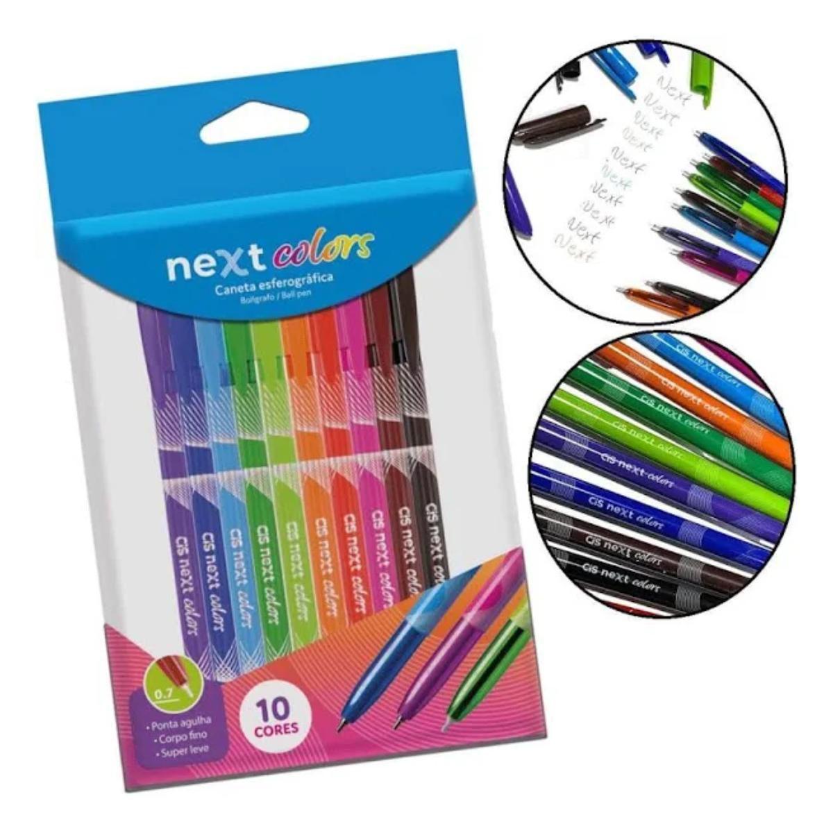 Caneta Esferográfica Next Colors 10 Cores 5.7694 - CIS