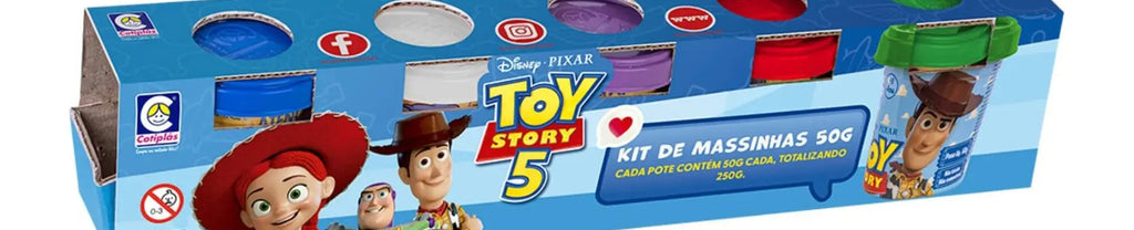 Kit De Massinhas Toy Story 5 Potes 2936 - Cotiplás