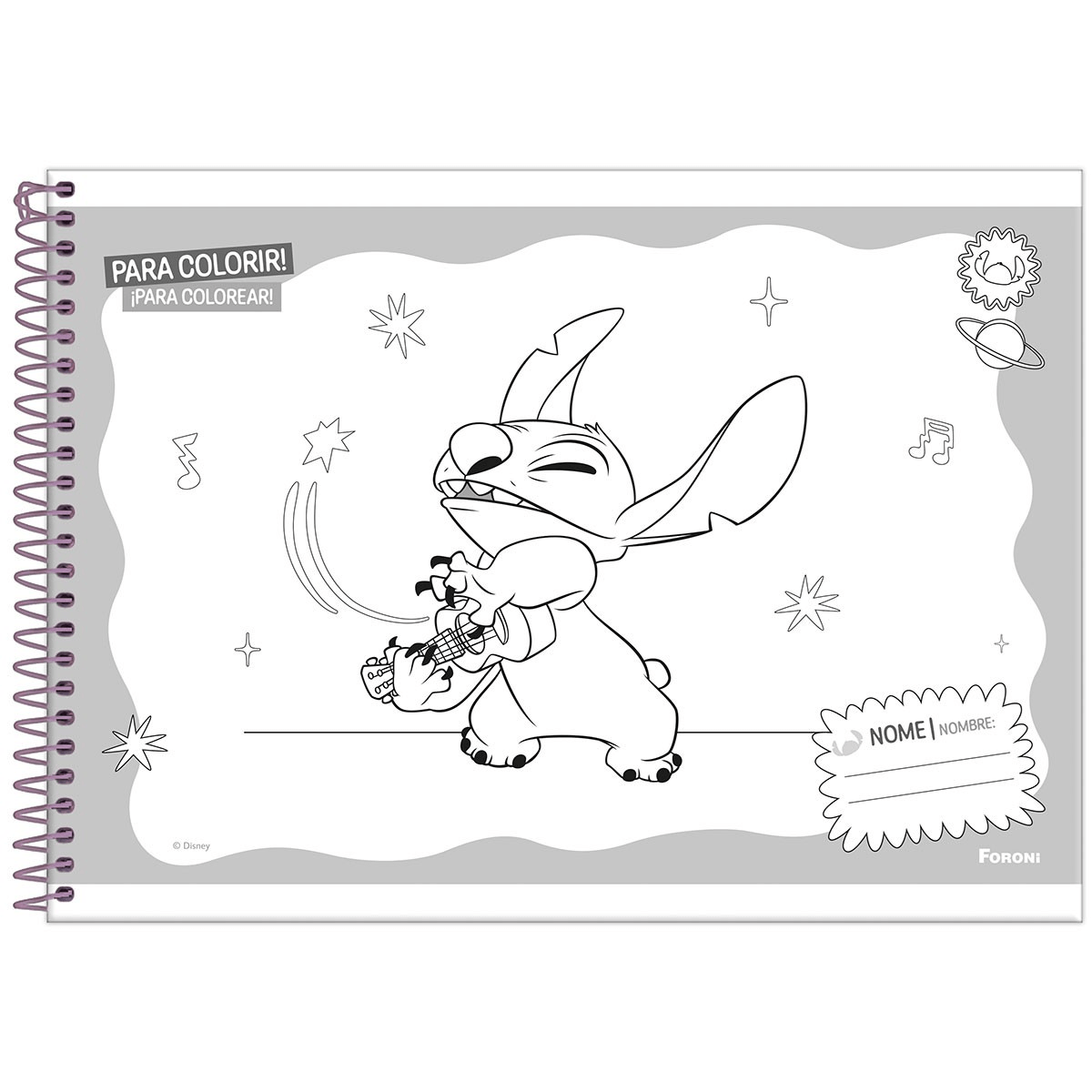 Caderno Cartografia Capa Dura Stitch 80 Fls. 336527 - Foroni