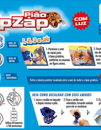 Pião Lançador Zip Zap Com Luz Cores Sortidas DMT5388 - DM Toys
