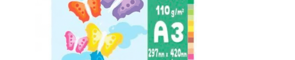 Bloco A3 Eco Cores 21 Cores 42 Folhas 110g/m² 235mmx325mm - Novaprint