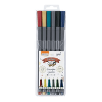 Caneta Hidrográfica Fineliner 0.4 com 6 cores Vintage FI0030 - BRW