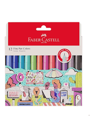 Caneta Fine Pen 0.4mm 12 Cores FPB/ES1ZF -  Faber-Castell
