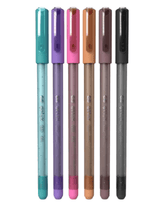 Caneta Gelyx Gel Glitter 6 Cores Ponta 1.0mm 57119 - Cis
