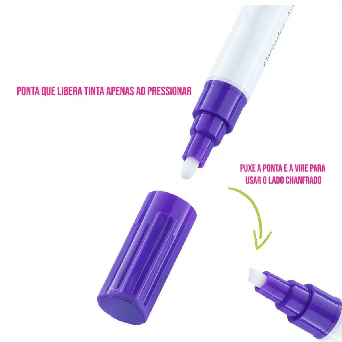 Caneta Giz Líquido Roxo Ponta 6mm 4gr GZ0616 - BRW