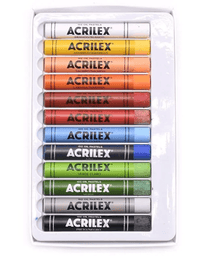 Giz Pastel Oleoso 12 Cores 09547 - Acrilex
