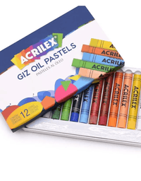 Giz Pastel Oleoso 12 Cores 09547 - Acrilex
