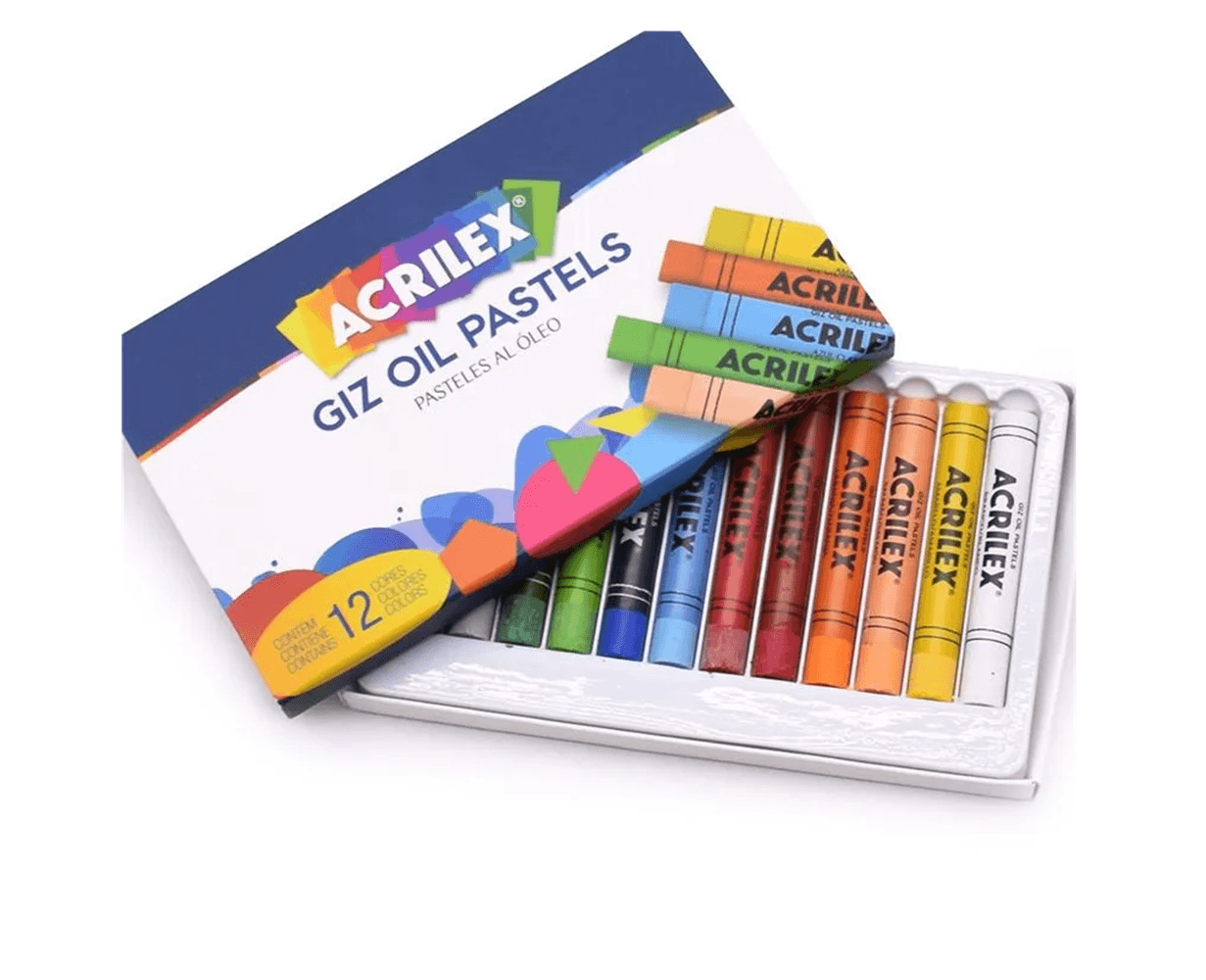 Giz Pastel Oleoso 12 Cores 09547 - Acrilex
