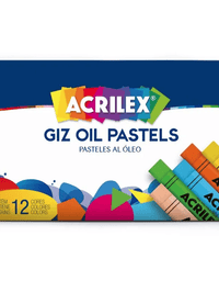 Giz Pastel Oleoso 12 Cores 09547 - Acrilex
