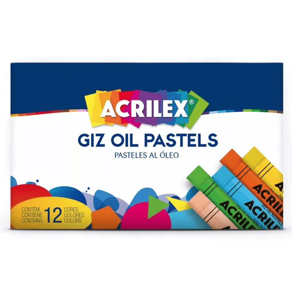 Giz Pastel Oleoso 12 Cores 09547 - Acrilex
