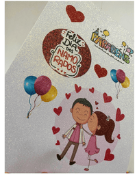 Papel Glitter Imprimível Branco 250g/m² com 10 folhas  - Off Paper
