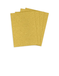 Papel Glitter Metalico Ouro 250g/m² com 10 Folhas
