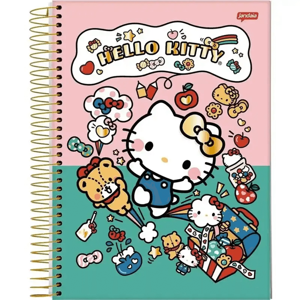 Caderno Universitário 10 Matérias 160 Fls Hello Kitty 72986 - Jandaia