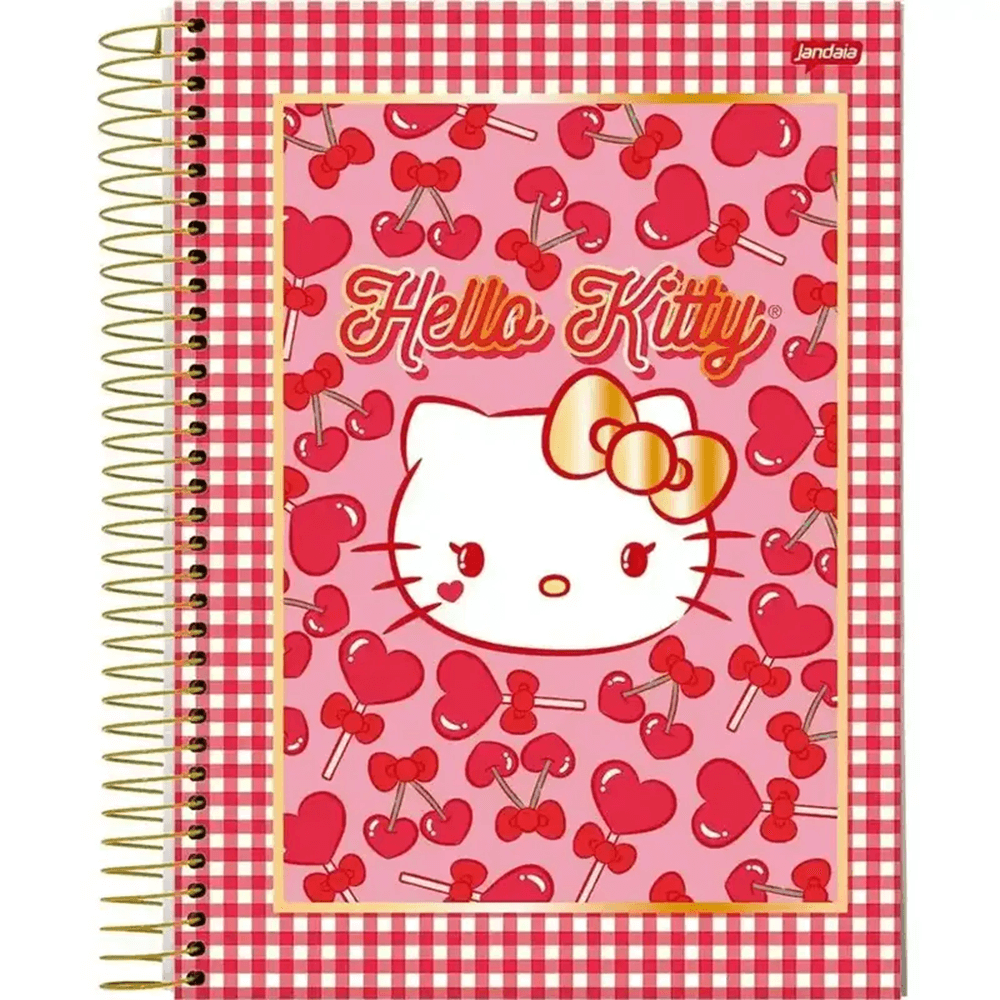 Caderno Universitário 10 Matérias 160 Fls Hello Kitty 72986 - Jandaia