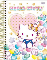 Caderno Universitário 10 Matérias 160 Fls Hello Kitty 72986 - Jandaia

