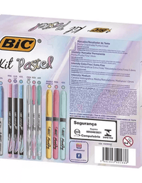 Marcadores Kit Escolar Pastel com 12 Itens 9309556 - Bic

