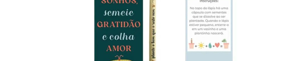 Marcador de Páginas + Lápis Semente Jardim Encantado LS94 - Cartões Gigantes