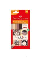 Lápis de Cor Bicolor Caras & Cores Tom Pele 12 Cores Jumbo 125006CC - Faber-Castell