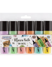 Marca Texto Tom Pastel Blister 6 Cores CA2012 - BRW
