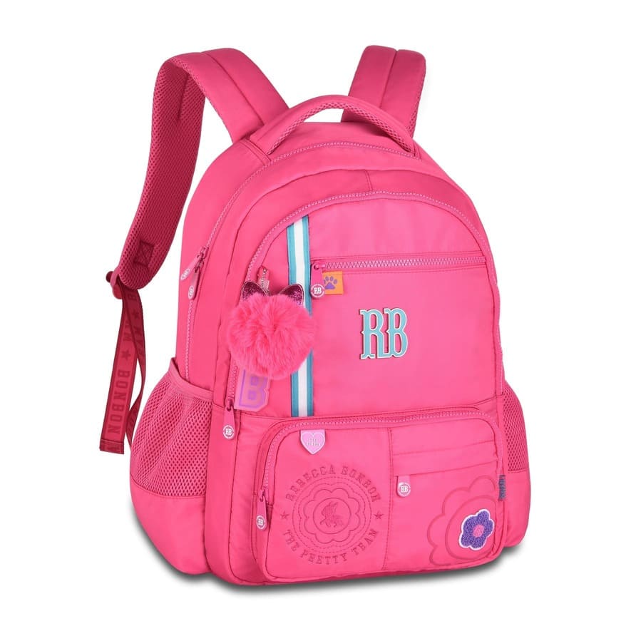 Mochila de Costas Nylon Bordado Rebecca Bonbon RB24548