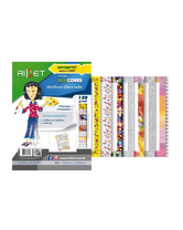 Bloco Eco Cores Moldura Decorada 32 Folhas 7 Estampas 120 g/m² 230mmx320mm