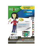 Bloco Eco Cores Moldura 35 folhas 7 Cores 120 g/m² 230mmx320mm - Novaprint