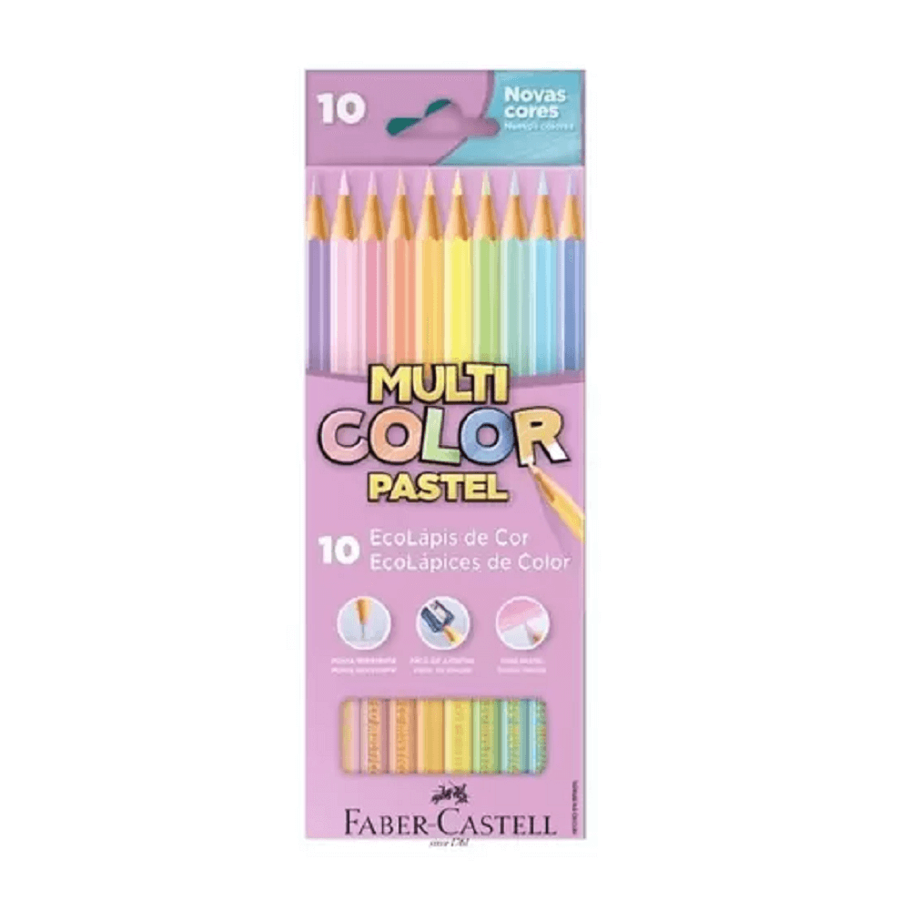 Lápis de Cor Tom Pastel 10 Cores 11.1000NP - Multicolor