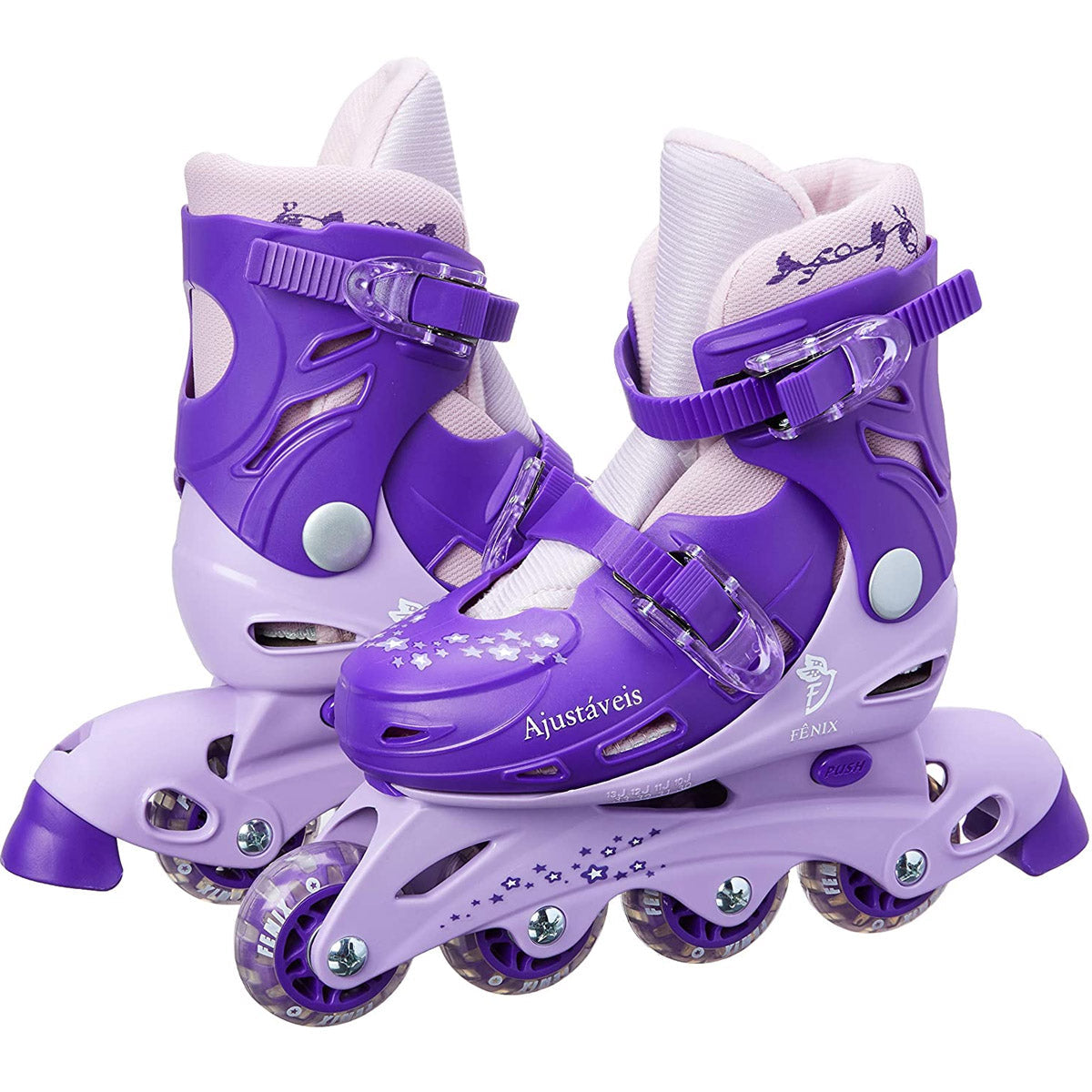 Patins Roxo Ajustável 38 ao 41 Com Acessórios AD-01RX - Fenix