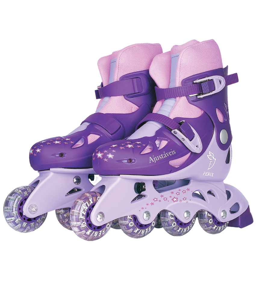 Patins Roxo Ajustável 38 ao 41 Com Acessórios AD-01RX - Fenix