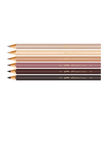 Lápis de Cor Bicolor Caras & Cores Tom Pele 12 Cores Jumbo 125006CC - Faber-Castell